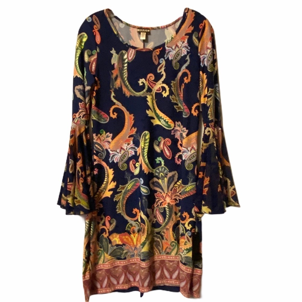 Haani paisley ruffle sleeve shift dress NWT‎ small career edgy hippie flowy chic